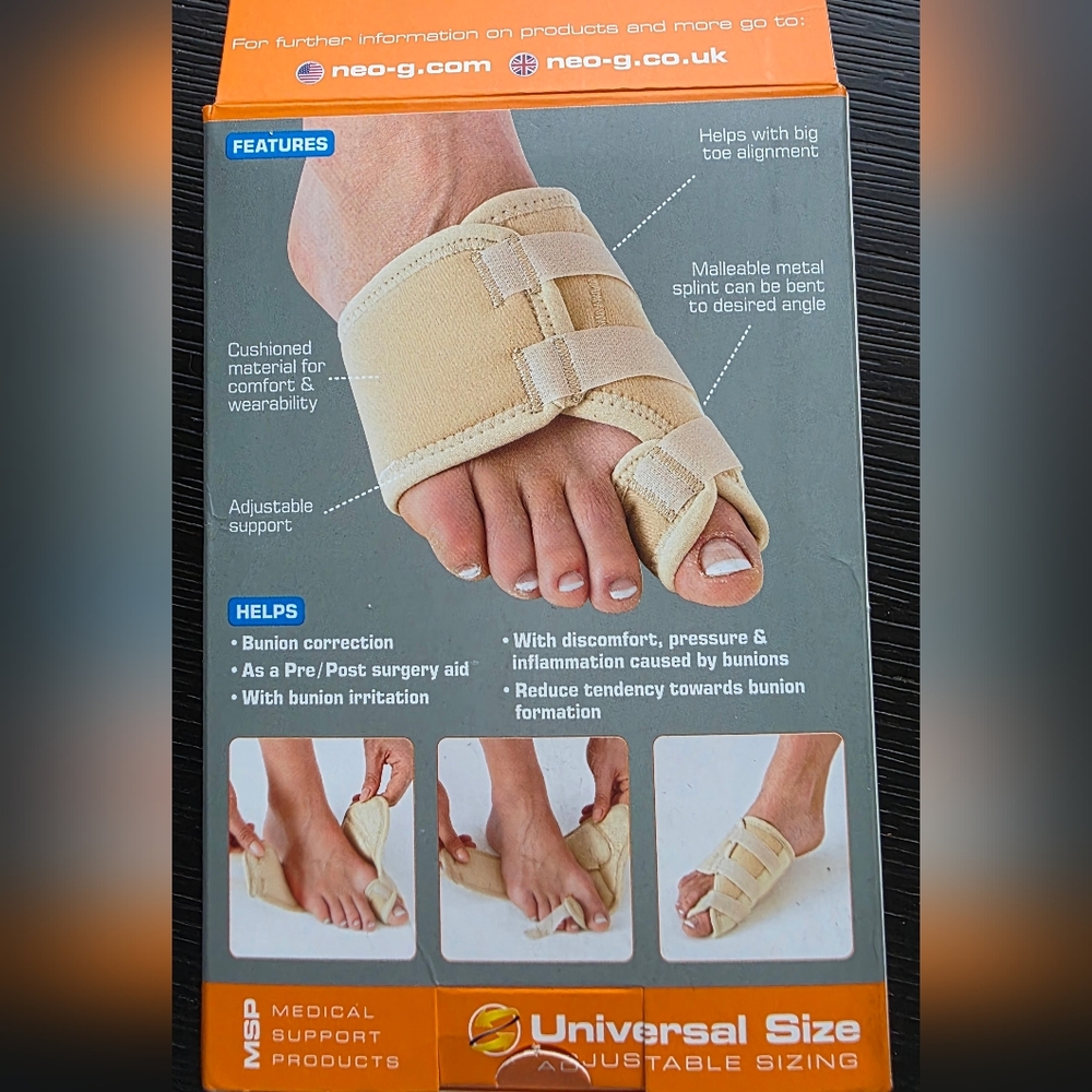 Adjustable Bunion Corrector in Beige RIGHT FOOT